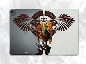 cute renaissance angels art case compatible with ipad mini air pro 7.9 8.3 9.7 10.2 10.9 11 12.9 inch pattern cover new 2022 2021 trifold stand 3 4 5 6 7 8 9 generation 595 (11" pro 1/2/3 gen)