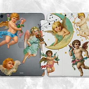 Cute Renaissance Angels Cupid case Compatible with iPad Mini Air Pro 7.9 8.3 9.7 10.2 10.9 11 12.9 inch Pattern Cover New 2022 2021 Trifold Stand 3 4 5 6 7 8 9 Generation 591 (11" Pro 1/2/3 gen)