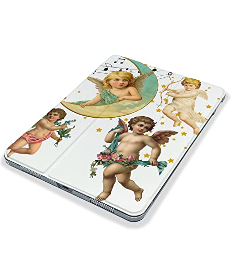 Cute Renaissance Angels Cupid case Compatible with iPad Mini Air Pro 7.9 8.3 9.7 10.2 10.9 11 12.9 inch Pattern Cover New 2022 2021 Trifold Stand 3 4 5 6 7 8 9 Generation 591 (11" Pro 1/2/3 gen)