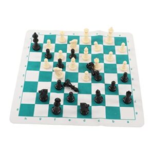 qqmora portable chess board set, entertainment game roll up chess board set foldable light for family gatherings for picnic(wang gao 65mm)