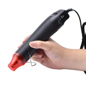 beeiee heat gun for crafts,mini handheld hot air gun,300w portable heat gun for diy craft embossing, shrink wrapping pvc, drying paint, clay, rubber stamp