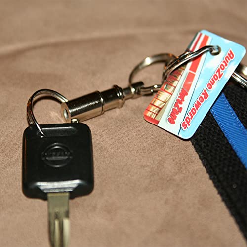 CooBigo 3 Pack Quick Release Detachable Keychain Dual Pull Apart Key Chain Spring Split Snap Separate Double Key Ring Lock Valet Keys Flashlights DIY Crafts Accessories