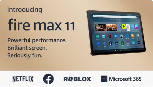 Introducing Amazon Fire Max 11 tablet, our most powerful tablet yet, vivid 11" display, octa-core processor, 4 GB RAM, 14-hour battery life, 128 GB, Gray, without lockscreen ads