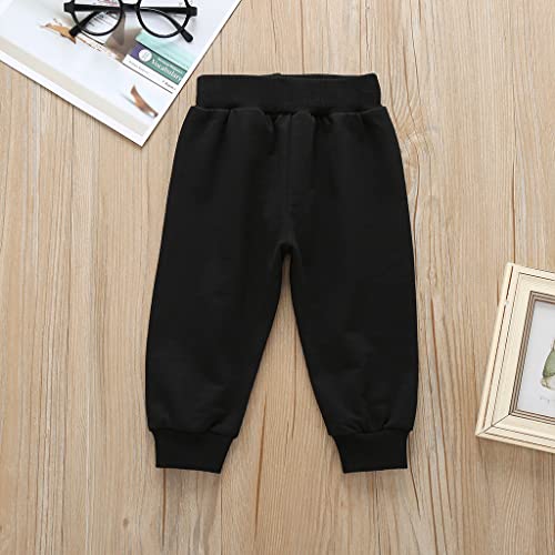 Xfglck Toddler Baby Girls Boys Halloween Outfit Black Bat Zipper Hoodies+Pant Set Fall Winter Clothes(Black,3-4 Years)