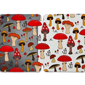 Cute Mushroom Toadstool Pattern Case Compatible with All Generations iPad Air Pro Mini 5 6 11 inch 12.9 10.9 10.2 9.7 7.9 Plastic Fabric Cover Slim Smart Stand SN1058 (8.3" Mini 6th gen)