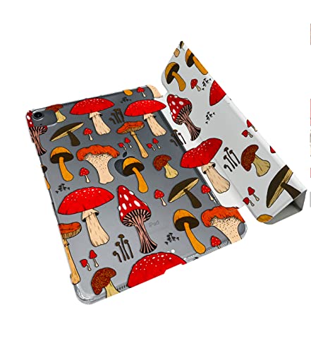 Cute Mushroom Toadstool Pattern Case Compatible with All Generations iPad Air Pro Mini 5 6 11 inch 12.9 10.9 10.2 9.7 7.9 Plastic Fabric Cover Slim Smart Stand SN1058 (8.3" Mini 6th gen)