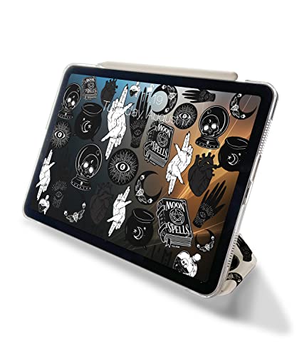 Halloween Witchcraft Magical Pattern Case Compatible with All Generations iPad Air Pro Mini 5 6 11 inch 12.9 10.9 10.2 9.7 7.9 Plastic Fabric Cover Slim Smart Stand SN1067 (8.3" Mini 6th gen)