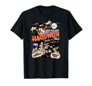 disney mickey’s halloween trick or treat candy co. t-shirt
