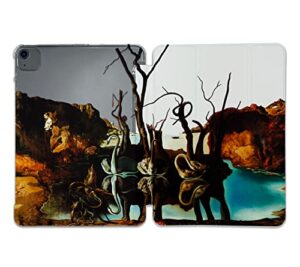 cute swans reflecting elephants art case compatible with all generations ipad air pro mini 5 6 11 inch 12.9 10.9 10.2 9.7 7.9 plastic fabric cover slim smart stand sn1074 (8.3" mini 6th gen)
