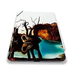 Cute Swans Reflecting Elephants Art Case Compatible with All Generations iPad Air Pro Mini 5 6 11 inch 12.9 10.9 10.2 9.7 7.9 Plastic Fabric Cover Slim Smart Stand SN1074 (8.3" Mini 6th gen)