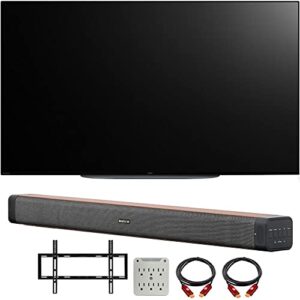 sony xr42a90k bravia xr a90k 42" 4k hdr oled smart tv (2022) bundle with deco home 60w 2.0 channel soundbar, 37"-100" tv wall mount bracket bundle and 6-outlet surge adapter