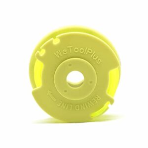 WETOOLPLUS AC80RL3 0.080" Replacement Spool Line & Cap for Ryobi One+ 18v 24v 40v Auto-Feed Trimmer Compatible with Ryobi Weed Wacker String with 522994001 AC14HCA Cap Covers(10 Spools + 1 Cap)