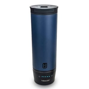 thermojoe 16 oz. rechargeable heated smart travel mug for coffee and tea with temperature control