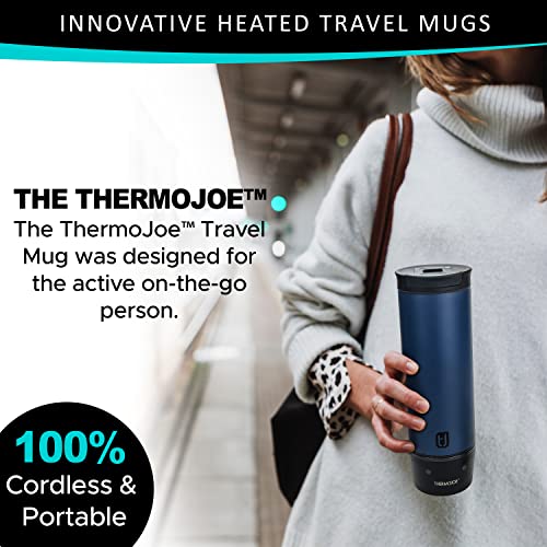 Thermojoe 16 Oz. Rechargeable Heated Smart Travel Mug for Coffee and Tea with Temperature Control