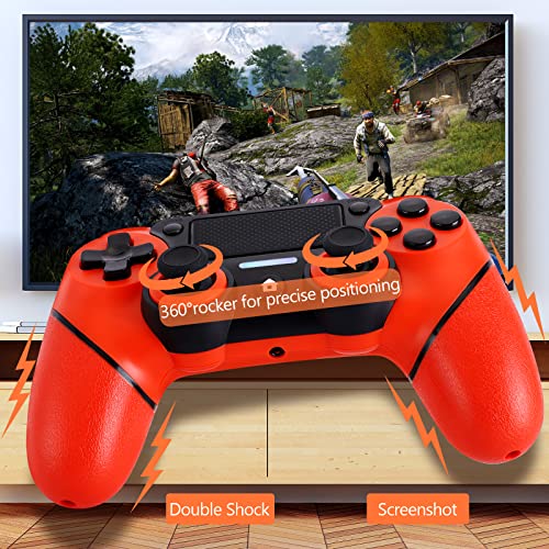 Wsxvzxc Controller Wireless for Ps4 Controller with Programming Key/Turbo /6-Axis Dual Shock Game Remote Joysticks Support Play-Station 4 Ps4 Console Pro/Slim