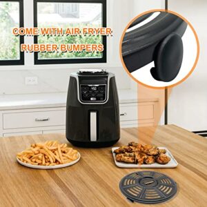 4QT Air Fryer Grill Pan for Ninja AF100 to AF150 Air Fryers, Upgraded 8.2IN Air Fryer Grill Crisper Plate Grate for Ninja FD401 Foodi Pressure Foodi OP300 to OP500, Nonstick, Dishwasher Safe