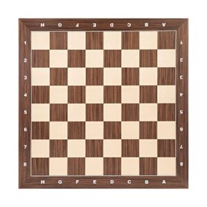 woodronic 21" professional wood chess board, tournament chess board with 2.25" squares, ideal gift for chess players