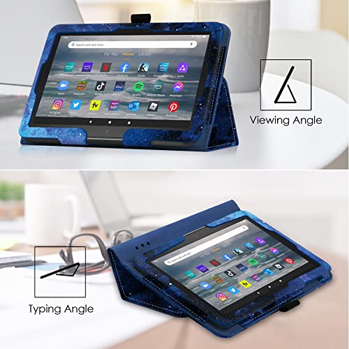 Famavala Folio Case Cover for All-New Fire 7 Tablet (12th Generation, 2022 Release) Not Fit for 7th/9th Genration (Blugaxy)