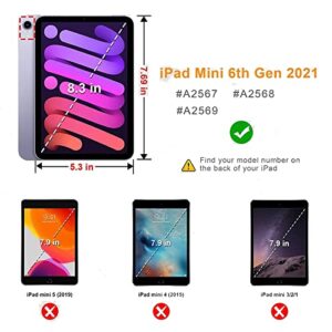 Clear Case for iPad Mini 6th Generation 8.3 inch 2021, Supports 2nd Gen Apple Pencil Charging, Soft Slim Lightweight Transparent TPU Back Cover Compatible with 8.3" iPad Mini 6