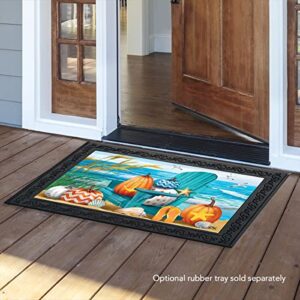 Briarwood Lane Fall at The Beach Doormat Autumn Nautical Pumpkins 30" x 18"