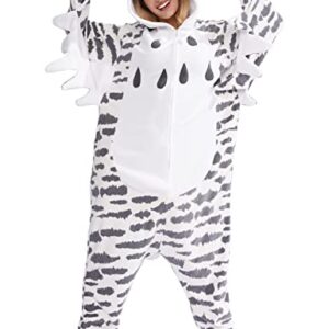 LZBXBXDA Unisex Adult Snowy owl Onesie One Piece Pajamas Animal Christmas Costume Homewear Sleepwear for Women men