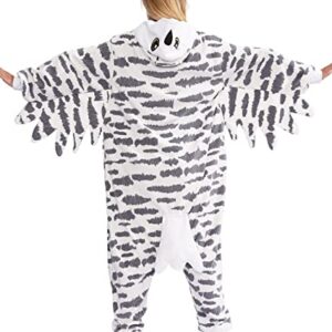 LZBXBXDA Unisex Adult Snowy owl Onesie One Piece Pajamas Animal Christmas Costume Homewear Sleepwear for Women men