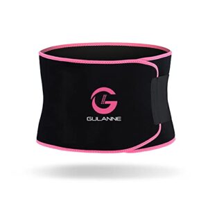gulanne waist trainer for women & man，sweat band waist trainer belt，waist trimmer weight loss workout fitness waist wrap belt (s)