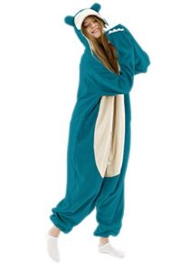 sqlszt animal onesie adult one piece cosplay pajamas costume for women men halloween christmas l green