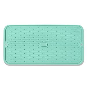 silicone dish drying mat, kitchen drying mat easy clean for multiple usage dry mat for dishes silicone drying mat for kitchen counter heat resistant and sink, refrigerator non slip dry mat for dishes