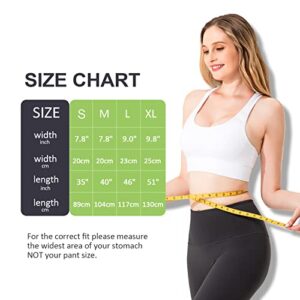 Portzon Waist Trainer for Women Weight Loss, Waist Trimmer Sweat Belt for Women Men Stomach Trainer for Women Sauna Belt Tummy Toner Low Back and Lumbar Support Sauna Suit Effect