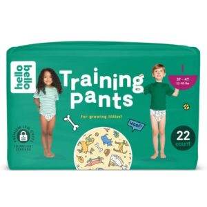 hello bello premium training pants size 3t-4t i 22 count of disposeable, gender neutral, eco-friendly, and potty training underwear with snug and comfort fit for toddlers on the move i li'l barkers