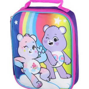 Carebears Caring Is Magic 16" Backpack Lunch Tote Water Bottle Sticker Set 5 Pc Mega Set