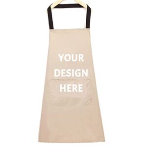 personalized kitchen apron custom your design text logo women men aprons