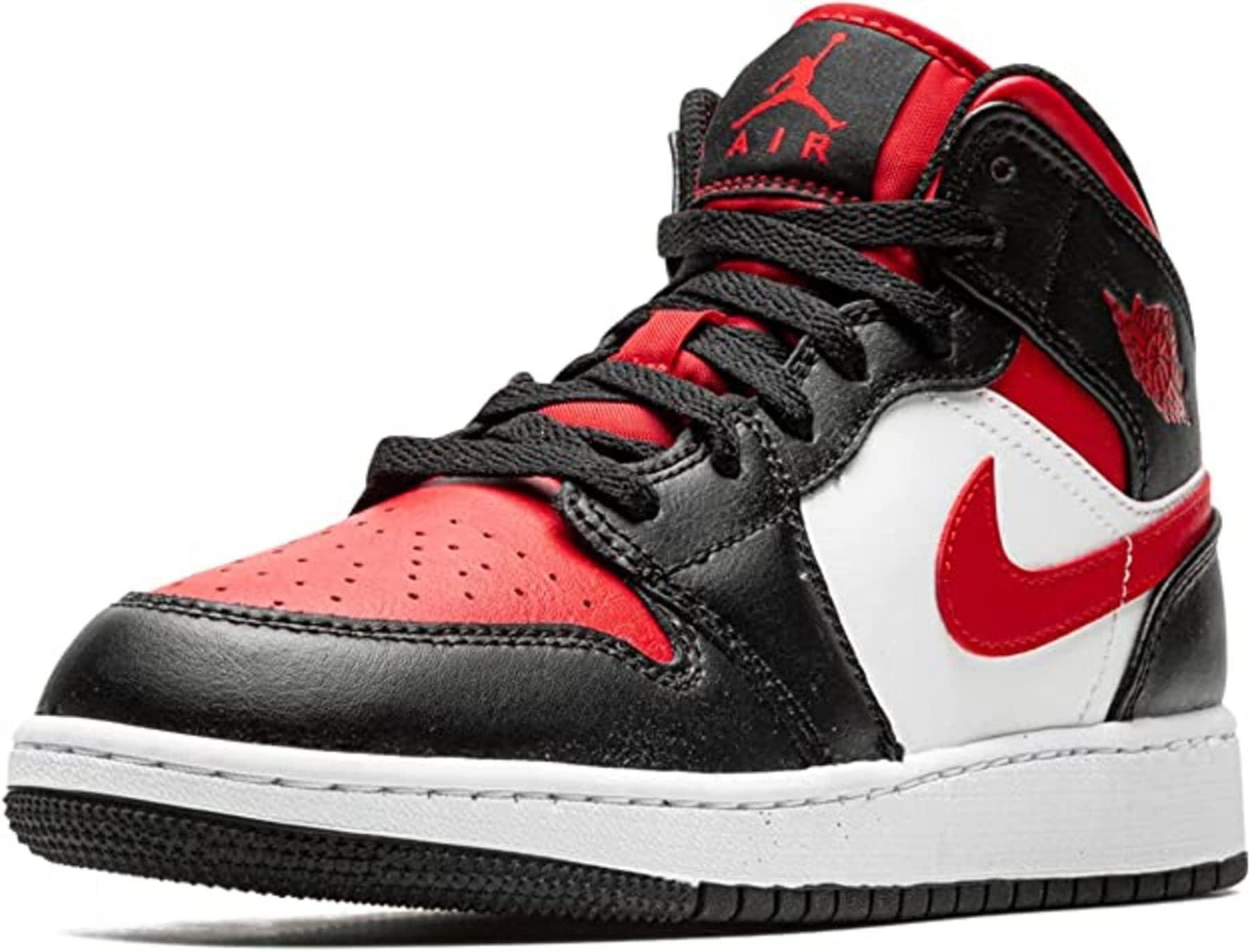 Nike Kids Air Jordan 1 Retro High OG GS Basketball Shoe, Black/Fire Red-white, 5.5 Big Kid