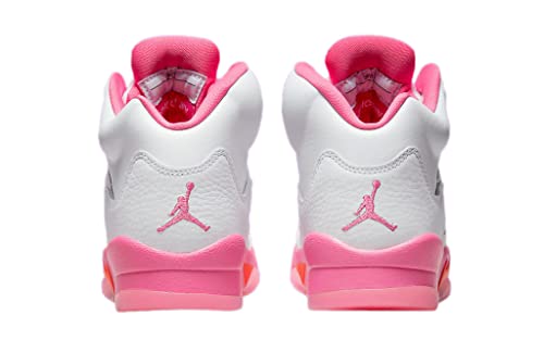 Jordan Boy's Jordan 5 Retro (Big Kid) White/Pinksicle/Safety Orange 5 Big Kid M