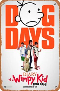 ysirseu diary of a wimpy kid: dog days (#1 of 9) 2012 movie poster wall home wall art metal tin sign 8x12 inch, 8 x 12 inch