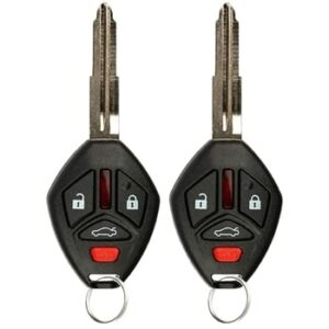 2 new key keyless entry remote fob for 2007-2012 mitsubishi galant eclipse (oucg8d620ma) notch