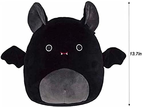 13.7 inches 1Pcs Plush Bat Toy Stuffed Animals Plush Doll,Soft Cute Best Gift Suitable for All of Age, Christmas Birthday Halloween Home Decoration Gifte (Black-B)