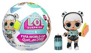 lol surprise x fifa world cup qatar 2022 dolls with 7 surprises including accessories, limited edition collectible doll with soccer theme, holiday toy, great gift for kids girls ages 4 5 6+ years