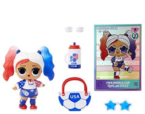 LOL Surprise X FIFA World Cup Qatar 2022 Dolls with 7 Surprises Including Accessories, Limited Edition Collectible Doll with Soccer Theme, Holiday Toy, Great Gift for Kids Girls Ages 4 5 6+ Years