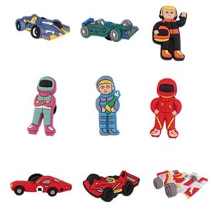 f1 racing car shoe charm for crocs bracelet clog shoes decorations party gibbets gifts for teen boy girl women men