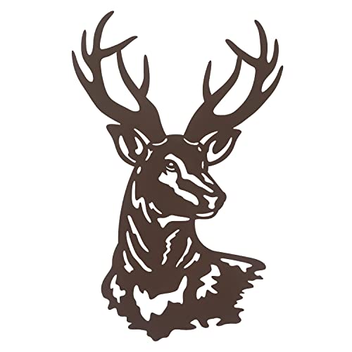 Hokfirm Deer Wall Decor Deer Silhouette Wall Decor Metal Deer Wall Art Indoor and outdoor Wall Decor