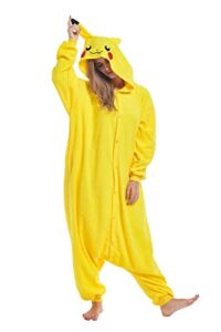 sqlszt animal adult onesie one piece cosplay pajamas jumpsuit costume for women men halloween christmas m yellow