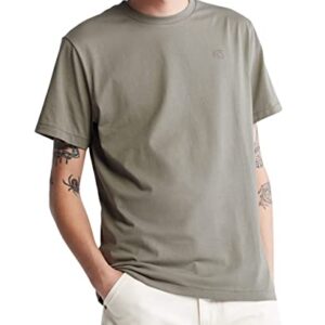 Calvin Klein Men's Smooth Cotton Solid Crewneck T-Shirt, Dusty Olive, Large