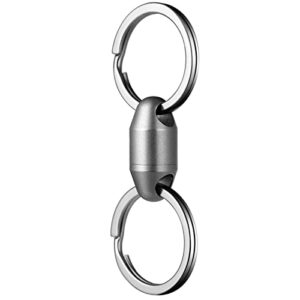 timulti quick release keychain,titanium detachable pull apart key chain,quick disconnect swivel connector keychain accessories with key ring