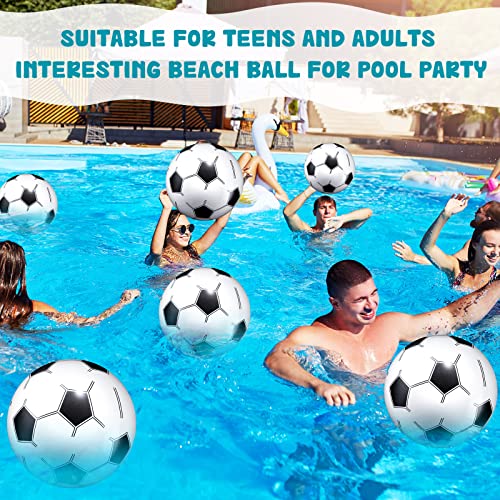 Charniol 24 Pieces Inflatable Beach Ball 14 Inch 16 Inch Beach Soccer Ball Blow up Pool Ball Inflatable Soccer Ball Beach Game Toys for Summer Outdoor Swimming Pool Games Activity Party Favors Decor
