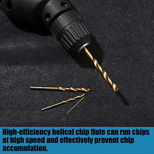 5mm Cobalt Drill Bit Set, M35 Twist HSS Drill Bits Straight Shank, 5mm High Speed Steel Drill Bits for Drilling in Hard Metal, Stainless Steel, Cast Iron