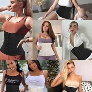 Andalinge Waist Trainer for Women Weight Loss Girdle Upgraded Hourglass Waist Cincher Shaper with Steel Bones Extender