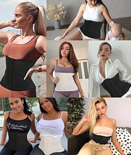 Andalinge Waist Trainer for Women Weight Loss Girdle Upgraded Hourglass Waist Cincher Shaper with Steel Bones Extender