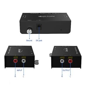 Phono Turntable Preamp, Phonograph Preamplifier with RCA Input, RCA/TRS Output, Phono Preamp for Turntable Record Play with 12 Volt DC Adapter